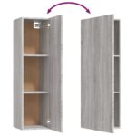 Meubles TV muraux 2 pcs Sonoma gris 30,5x30x110 cm – Image 9
