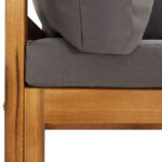 Canapés d'angle sectionnels 2pcs et coussins bois massif acacia – Image 6