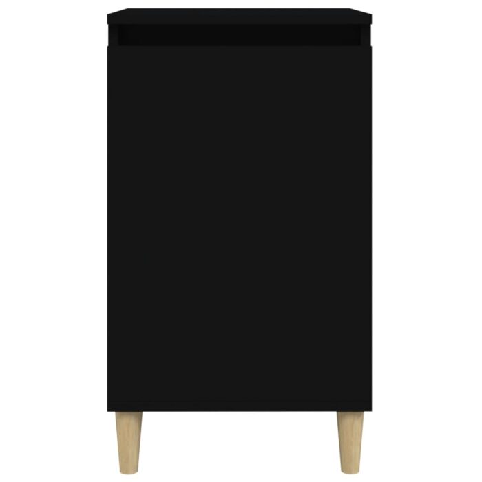 Table de chevet noir 40x35x70 cm bois d’ingénierie – Image 3
