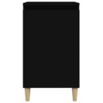 Tables de chevet 2 pcs noir 40x35x70 cm bois d'ingénierie – Image 3