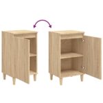 Tables de chevet 2pcs chêne sonoma 40x35x70cm bois d'ingénierie – Image 6