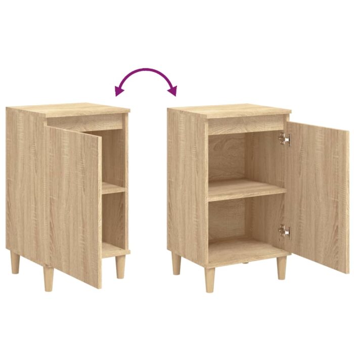 Tables de chevet 2pcs chêne sonoma 40x35x70cm bois d'ingénierie – Image 6