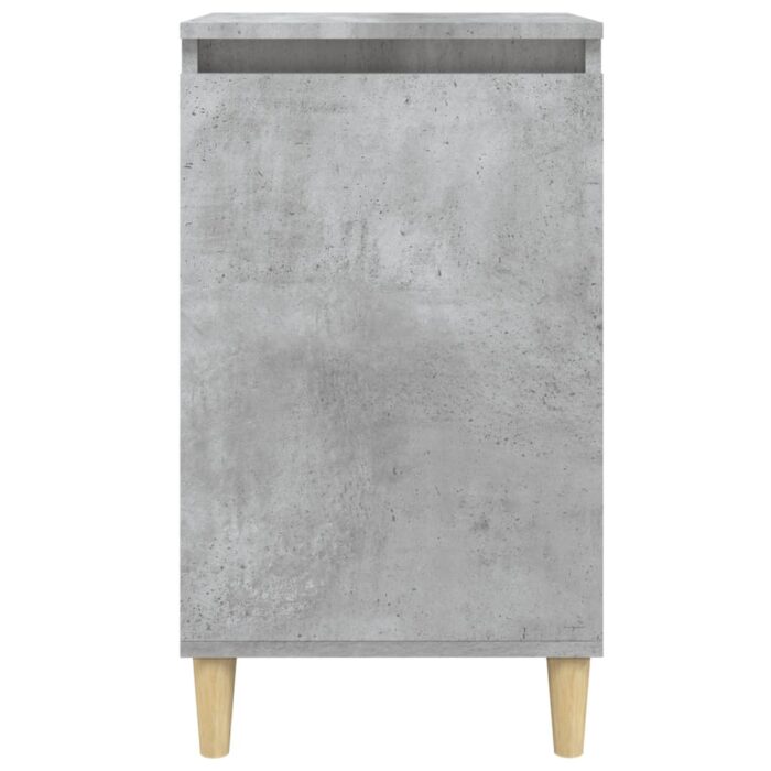 Table de chevet gris béton 40x35x70 cm bois d'ingénierie – Image 3
