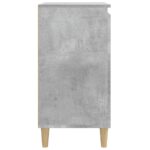 Table de chevet gris béton 40x35x70 cm bois d'ingénierie – Image 5