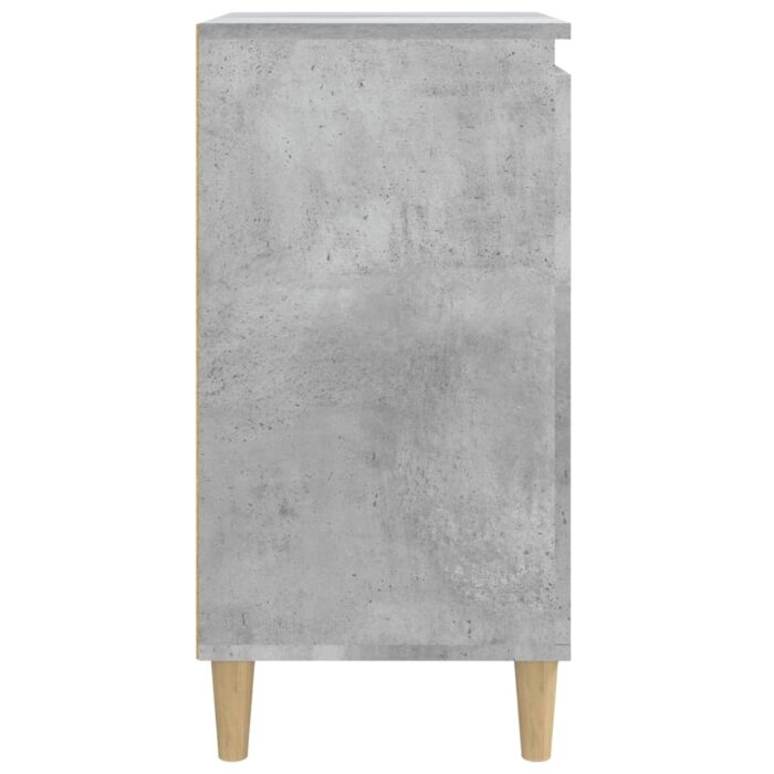 Table de chevet gris béton 40x35x70 cm bois d'ingénierie – Image 5