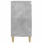 Tables de chevet 2 pcs gris béton 40x35x70 cm bois d'ingénierie – Image 5
