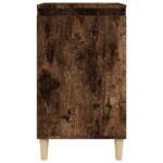 Table de chevet chêne fumé 40x35x70 cm bois d'ingénierie – Image 3