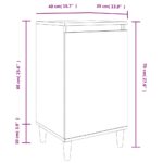 Tables de chevet 2 pcs sonoma gris 40x35x70cm bois d'ingénierie – Image 8