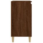 Table de chevet chêne marron 40x35x70 cm bois d'ingénierie – Image 5