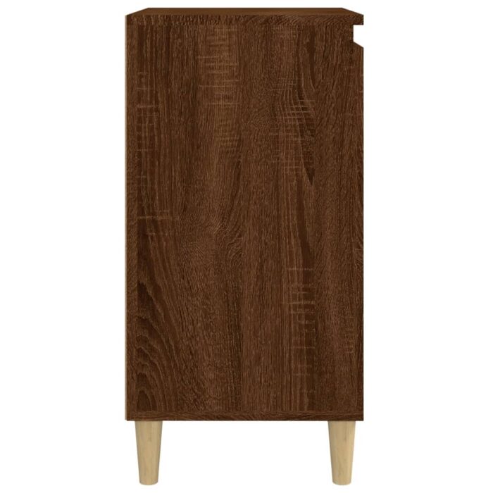 Table de chevet chêne marron 40x35x70 cm bois d'ingénierie – Image 5