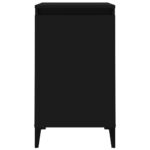 Tables de chevet 2 pcs noir 40x35x70 cm bois d'ingénierie – Image 5