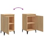 Tables de chevet 2pcs chêne sonoma 40x35x70cm bois d'ingénierie – Image 7
