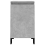Tables de chevet 2 pcs gris béton 40x35x70 cm bois d'ingénierie – Image 5
