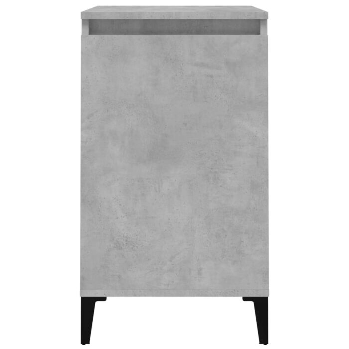 Tables de chevet 2 pcs gris béton 40x35x70 cm bois d'ingénierie – Image 5