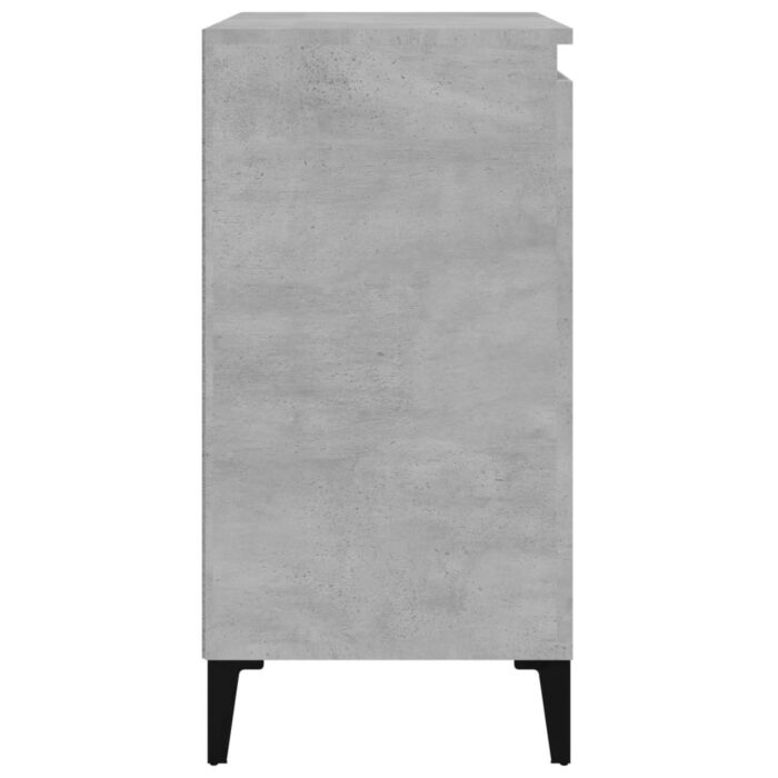 Tables de chevet 2 pcs gris béton 40x35x70 cm bois d'ingénierie – Image 6