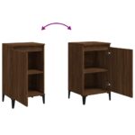 Tables de chevet 2pcs chêne marron 40x35x70cm bois d'ingénierie – Image 7