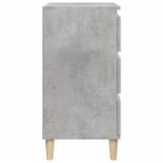 Table de chevet gris béton 40x35x70 cm bois d'ingénierie – Image 7