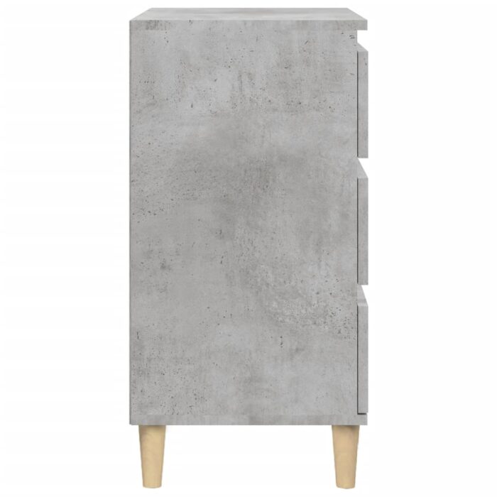 Table de chevet gris béton 40x35x70 cm bois d'ingénierie – Image 7