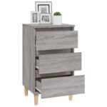 Table de chevet sonoma gris 40x35x70 cm bois d'ingénierie – Image 3