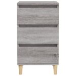 Table de chevet sonoma gris 40x35x70 cm bois d'ingénierie – Image 4