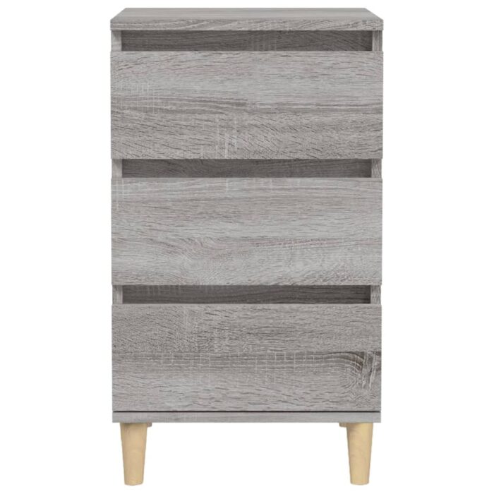 Table de chevet sonoma gris 40x35x70 cm bois d'ingénierie – Image 4