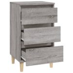 Table de chevet sonoma gris 40x35x70 cm bois d'ingénierie – Image 5