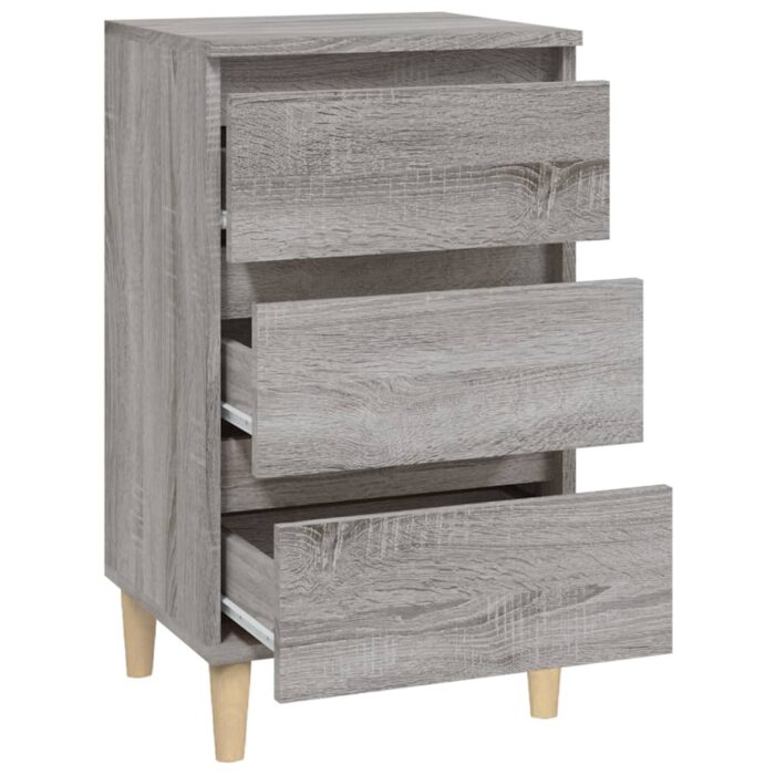 Table de chevet sonoma gris 40x35x70 cm bois d'ingénierie – Image 5
