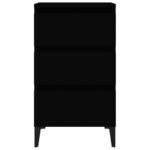Table de chevet noir 40x35x70 cm bois d’ingénierie – Image 5