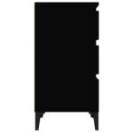 Table de chevet noir 40x35x70 cm bois d’ingénierie – Image 6