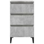 Table de chevet gris béton 40x35x70 cm bois d'ingénierie – Image 5