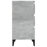 Table de chevet gris béton 40x35x70 cm bois d'ingénierie – Image 6