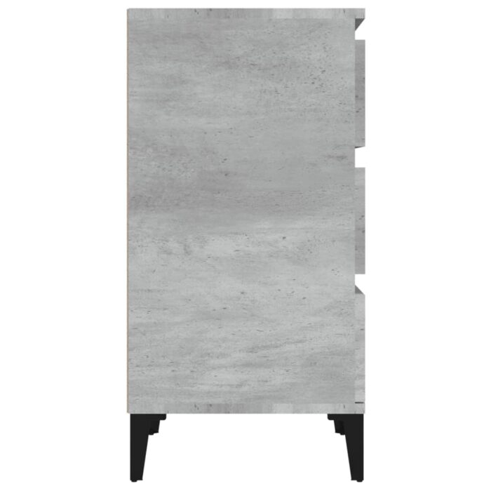 Table de chevet gris béton 40x35x70 cm bois d'ingénierie – Image 6