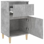Tables de chevet 2 pcs gris béton 40x35x70 cm – Image 6