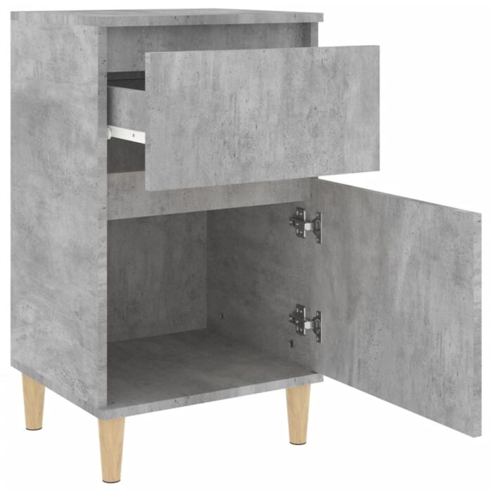 Tables de chevet 2 pcs gris béton 40x35x70 cm – Image 6