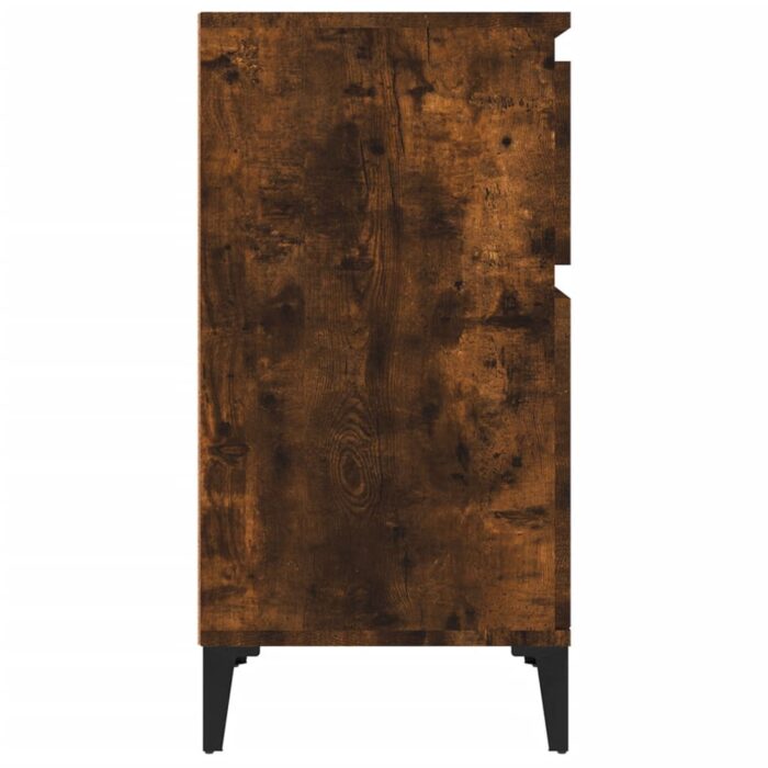 Tables de chevet 2 pcs chêne fumé 40x35x70 cm – Image 5