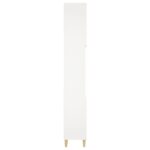 Armoire de salle de bain blanc 30x30x190 cm bois d'ingénierie – Image 6