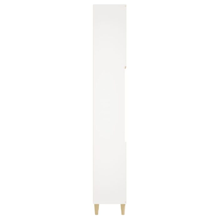 Armoire de salle de bain blanc 30x30x190 cm bois d'ingénierie – Image 6