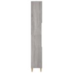 Armoire de bain sonoma gris 30x30x190 cm bois d'ingénierie – Image 6