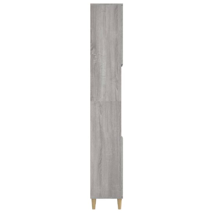 Armoire de bain sonoma gris 30x30x190 cm bois d'ingénierie – Image 6
