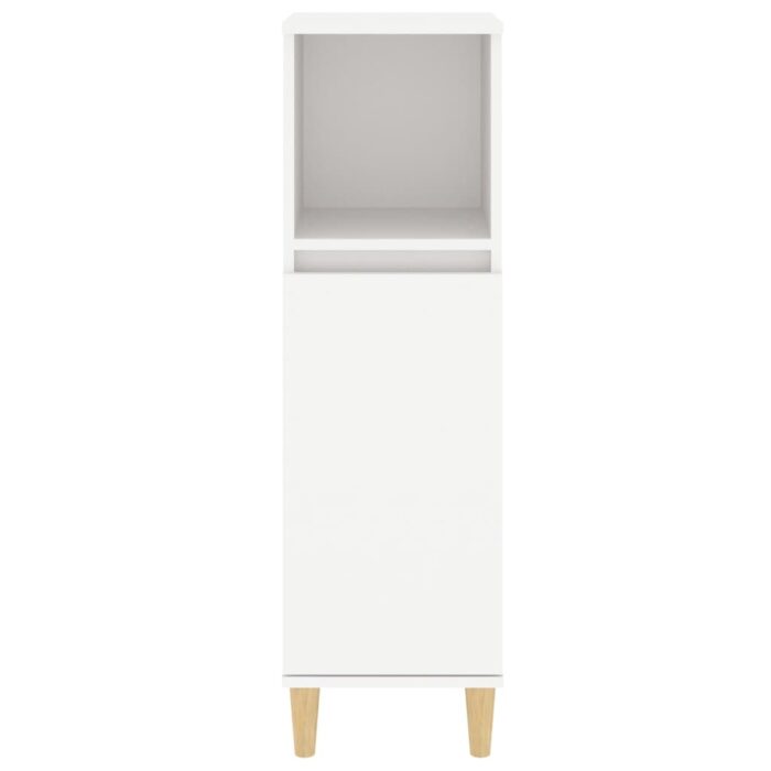 Armoire de salle de bain blanc 30x30x100 cm bois d'ingénierie – Image 5