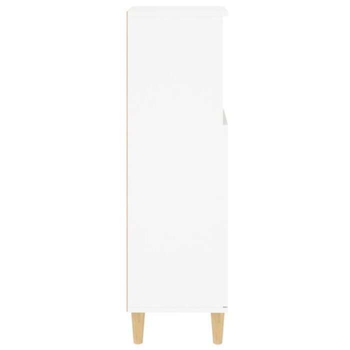 Armoire de salle de bain blanc 30x30x100 cm bois d'ingénierie – Image 6