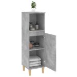 Armoire de salle de bain gris béton 30x30x100 cm – Image 2