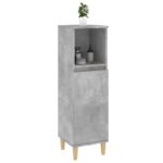 Armoire de salle de bain gris béton 30x30x100 cm – Image 3