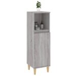 Armoire salle de bain sonoma gris 30x30x100 cm – Image 3