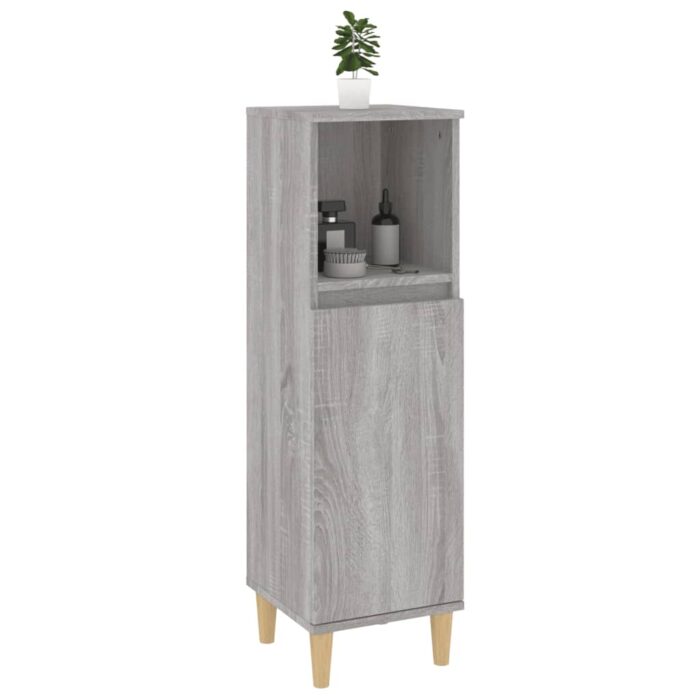 Armoire salle de bain sonoma gris 30x30x100 cm – Image 3