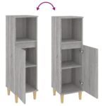 Armoire salle de bain sonoma gris 30x30x100 cm – Image 7