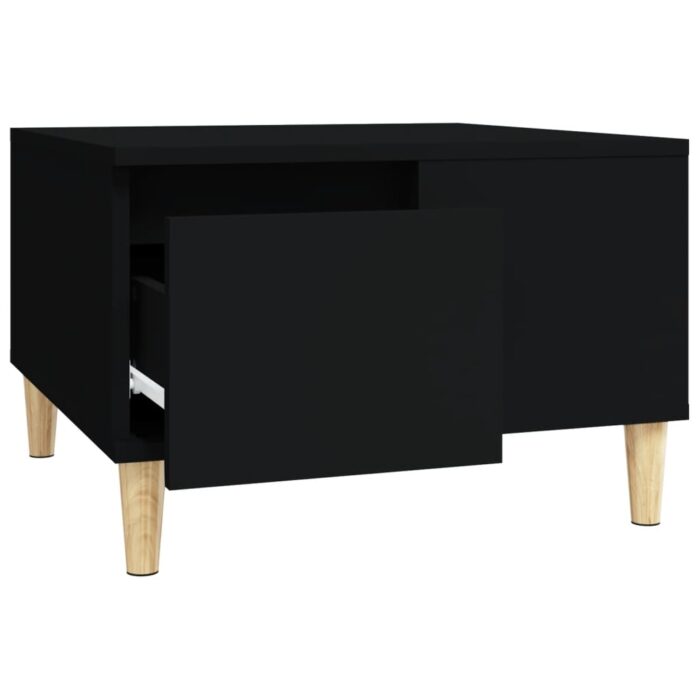 Table basse noir 55x55x36,5 cm bois d'ingénierie – Image 4