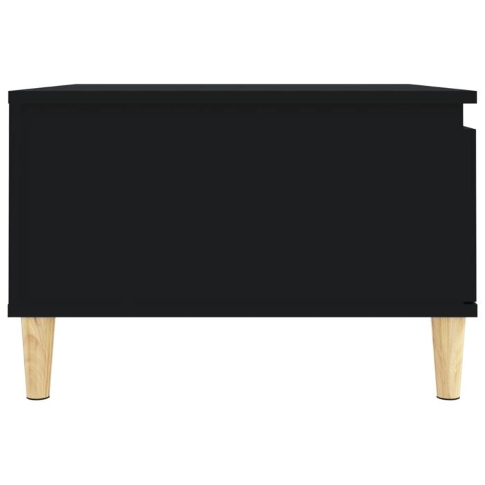 Table basse noir 55x55x36,5 cm bois d'ingénierie – Image 6