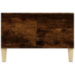 Table basse chêne fumé 55x55x36,5 cm bois d'ingénierie – Image 5
