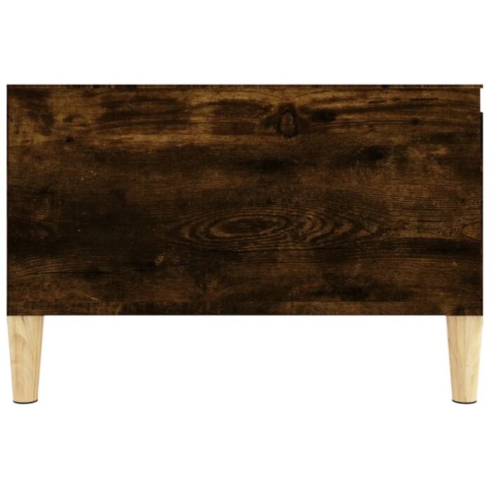 Table basse chêne fumé 55x55x36,5 cm bois d'ingénierie – Image 6